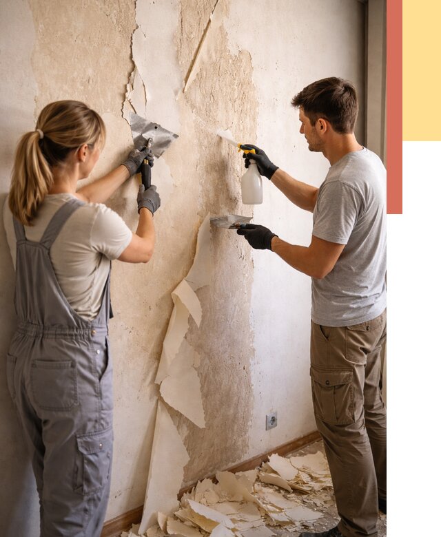 Снятие старых обоев в Воронеже от 5639 руб. под ключ недорого | ОТДЕЛОЧНИК-Врн