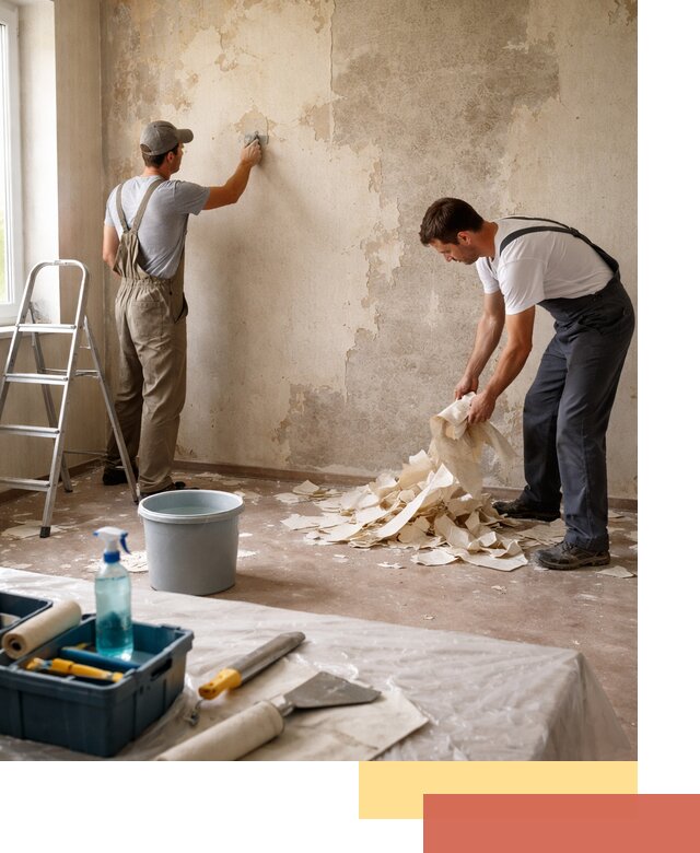 Снятие старых обоев в Воронеже быстро и качественно