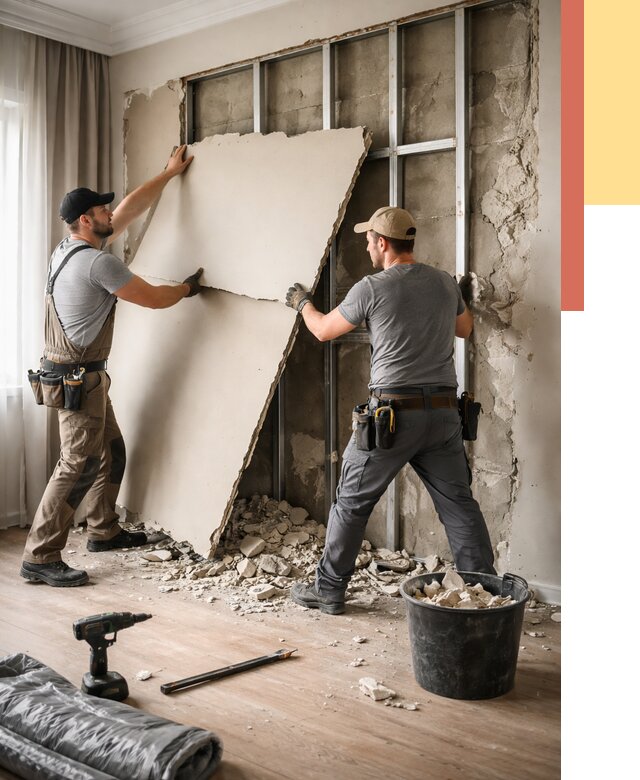 Демонтаж гипсокартона со стен в Воронеже от 376 руб. — услуги демонтажа | ОТДЕЛОЧНИК-Врн