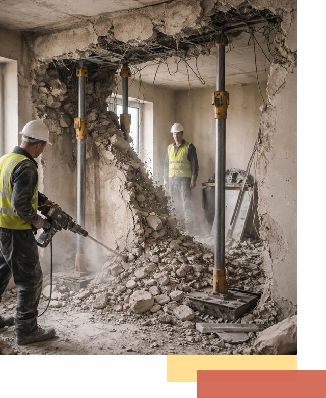 Снос несущих стен в Воронеже с гарантией безопасности и качества