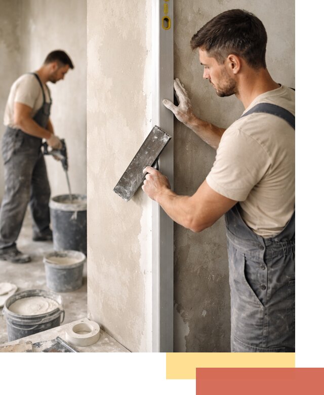 Выведение углов стен в Воронеже: монтаж и оштукатуривание