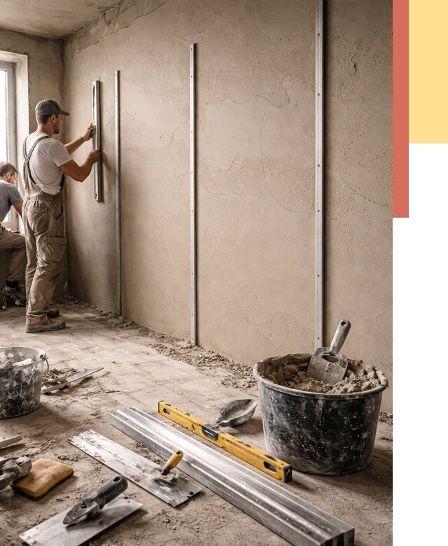 Штукатурка стен по маякам в Воронеже от 5908 руб./м² — выравнивание под ключ | ОТДЕЛОЧНИК-Врн