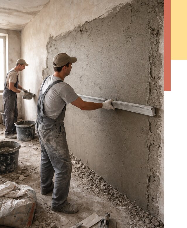 Цементная штукатурка стен в Воронеже от 4833 руб/м2 — быстро и недорого | ОТДЕЛОЧНИК-Врн