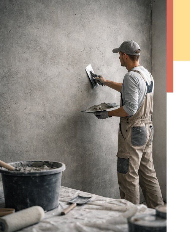 Декоративная штукатурка под бетон в Воронеже от 2685 руб./м² — нанесение под ключ | ОТДЕЛОЧНИК-Врн