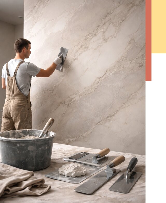 Декоративная штукатурка под мрамор в Воронеже от 3007 руб./м² — быстро и недорого | ОТДЕЛОЧНИК-Врн