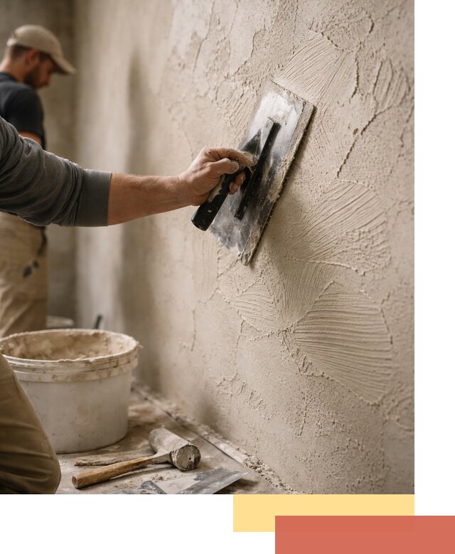 Фактурная штукатурка стен в Воронеже — монтаж, отделка, реставрация