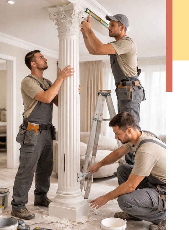 Установка декоративных колонн в Воронеже от 12889 руб. под ключ | ОТДЕЛОЧНИК-Врн