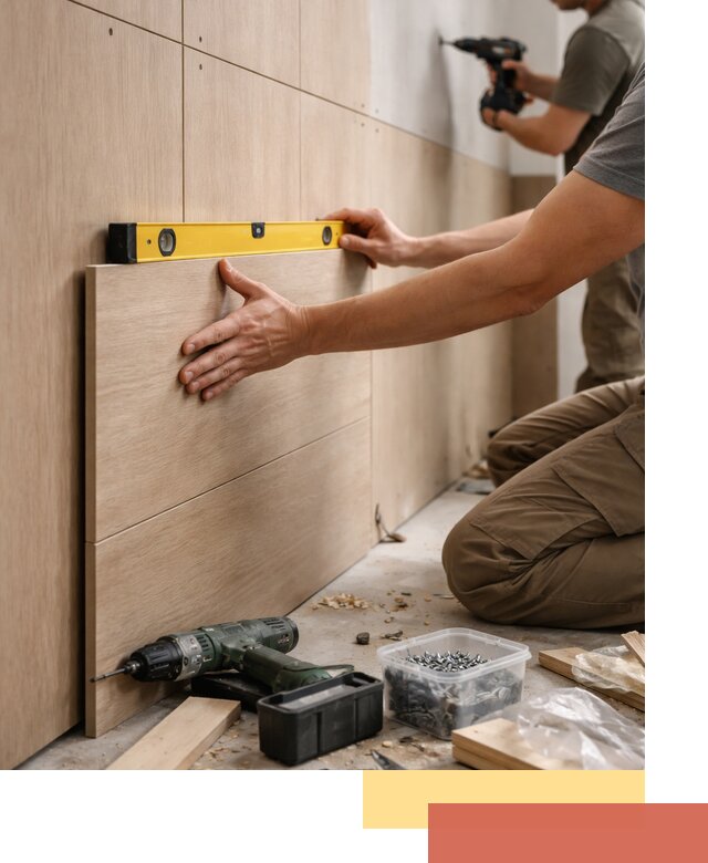 Профессиональный монтаж МДФ панелей на стены в Воронеже