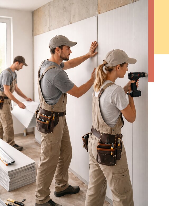 Монтаж ПВХ панелей на стены в Воронеже от 483 руб/м2 — быстро и недорого | ОТДЕЛОЧНИК-Врн