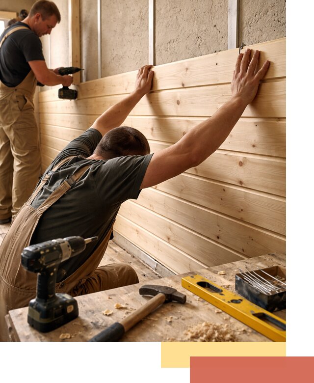 Монтаж деревянной вагонки на стены в Воронеже быстро и качественно