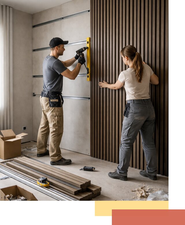 Монтаж реечных панелей на стены в Воронеже