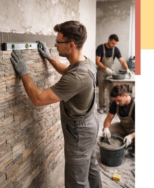 Монтаж искусственного камня в Воронеже от 4833 руб. под ключ | ОТДЕЛОЧНИК-Врн