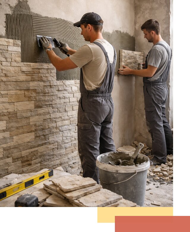 Монтаж искусственного камня в Воронеже — облицовка стен и фасадов