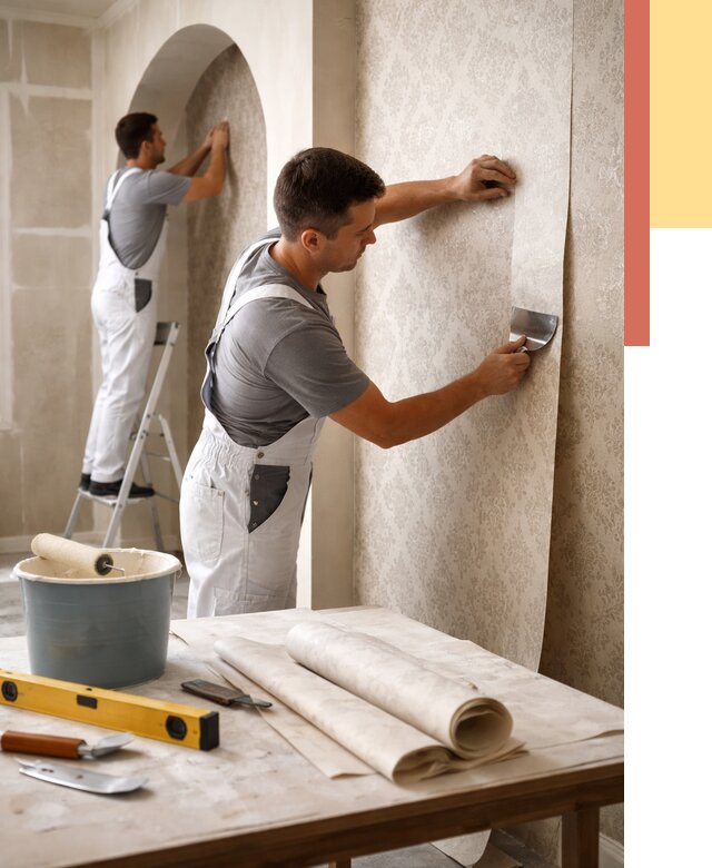 Поклейка обоев на сложные стены в Воронеже от 3007 руб. под ключ | ОТДЕЛОЧНИК-Врн