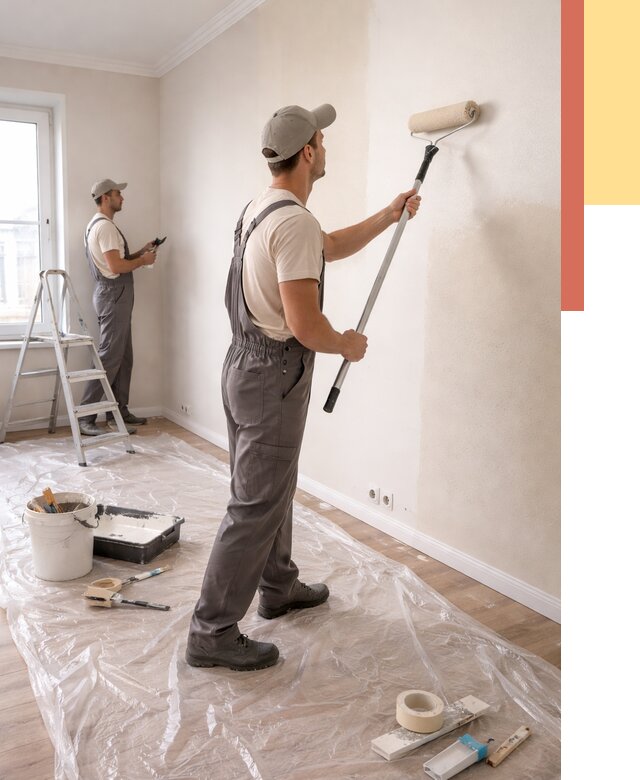 Покраска стен акриловой краской в Воронеже от 3759 руб./м² — быстро и недорого | ОТДЕЛОЧНИК-Врн