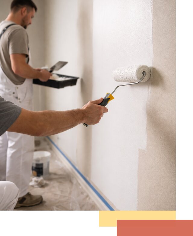 Покраска стен акриловой краской профессионально в Воронеже