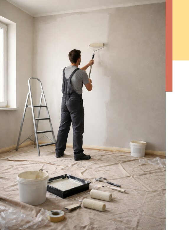 Покраска стен моющейся краской в Воронеже от 376 руб./м² — быстро и недорого | ОТДЕЛОЧНИК-Врн