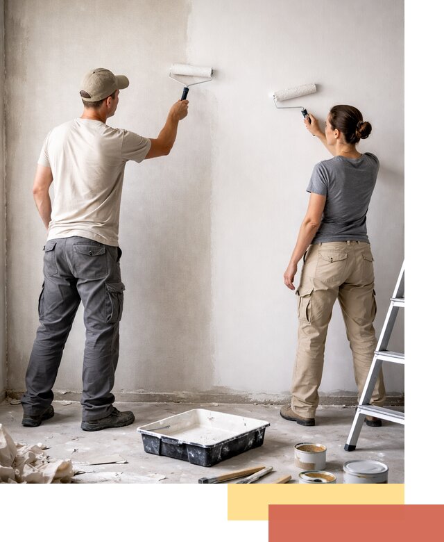 Окраска стен по стеклохолсту в Воронеже качественно и долговечно