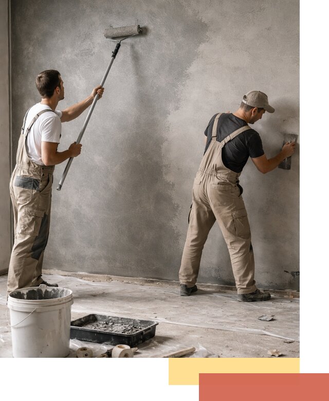 Покраска стен под бетон в Воронеже профессионально и недорого