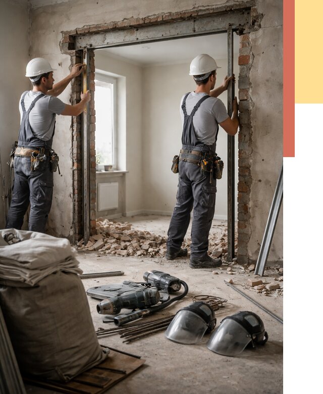 Расширение дверного проема в Воронеже от 13426 руб. под ключ | ОТДЕЛОЧНИК-Врн