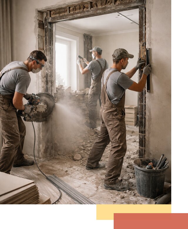 Расширение дверного проема под установку новой двери в Воронеже