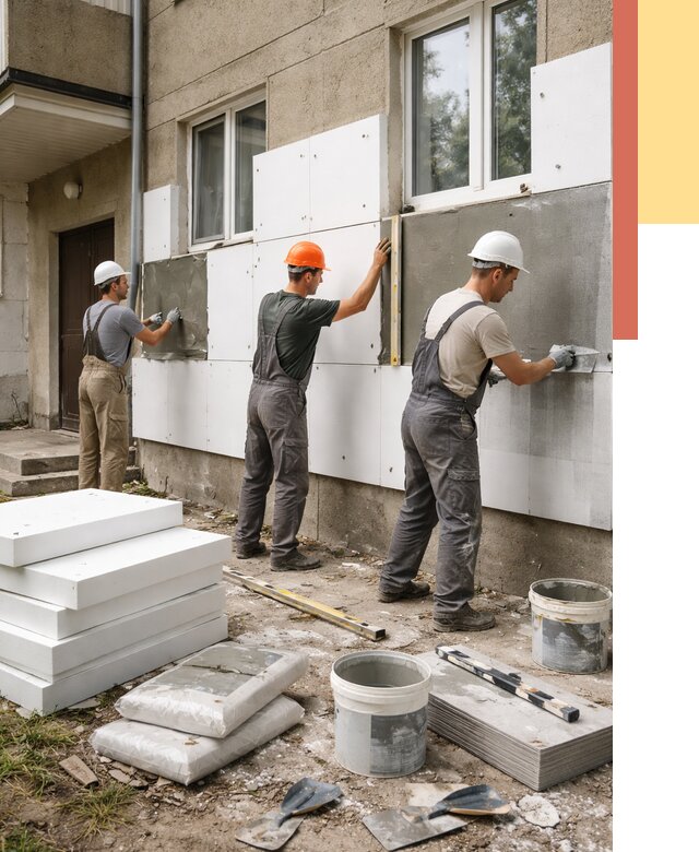 Утепление стен пенопластом в Воронеже от 1880 руб. — недорого и под ключ | ОТДЕЛОЧНИК-Врн