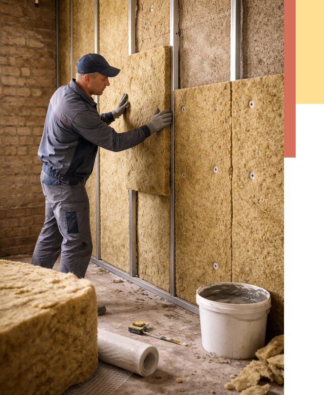 Утепление стен минватой в Воронеже от 1450 руб./м2 — недорого и быстро | ОТДЕЛОЧНИК-Врн