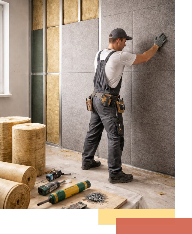 Профессиональная шумоизоляция стен в Воронеже для квартиры и офиса