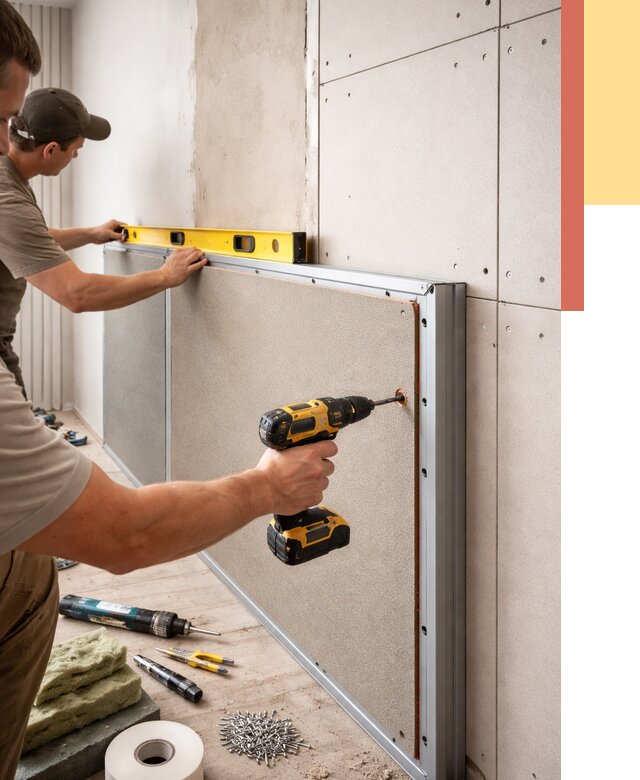 Шумоизоляция стен панелями ЗИПС в Воронеже от 2363 руб./м² под ключ | ОТДЕЛОЧНИК-Врн