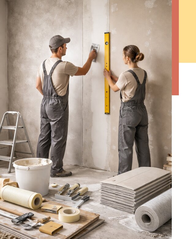 Отделка стен в Воронеже от 1611 руб/м² — недорого, быстро, под ключ | ОТДЕЛОЧНИК-Врн