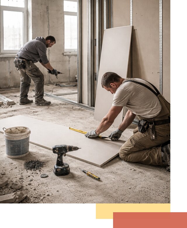 Кладка перегородок из ПГП под ключ в Воронеже