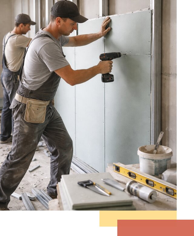 Кладка влагостойких перегородок ПГП в Воронеже