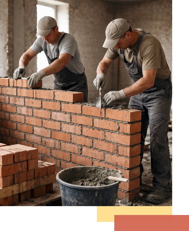 Кладка кирпичных перегородок под ключ в Воронеже