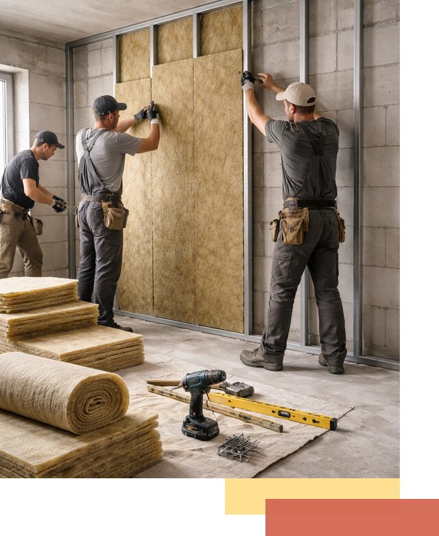 Шумоизоляция перегородок из блоков в Воронеже — монтаж и защита шумоизоляцией