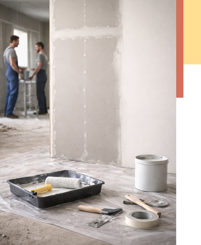 Покраска перегородок из гипсокартона в Воронеже от 4833 руб. под ключ | ОТДЕЛОЧНИК-Врн