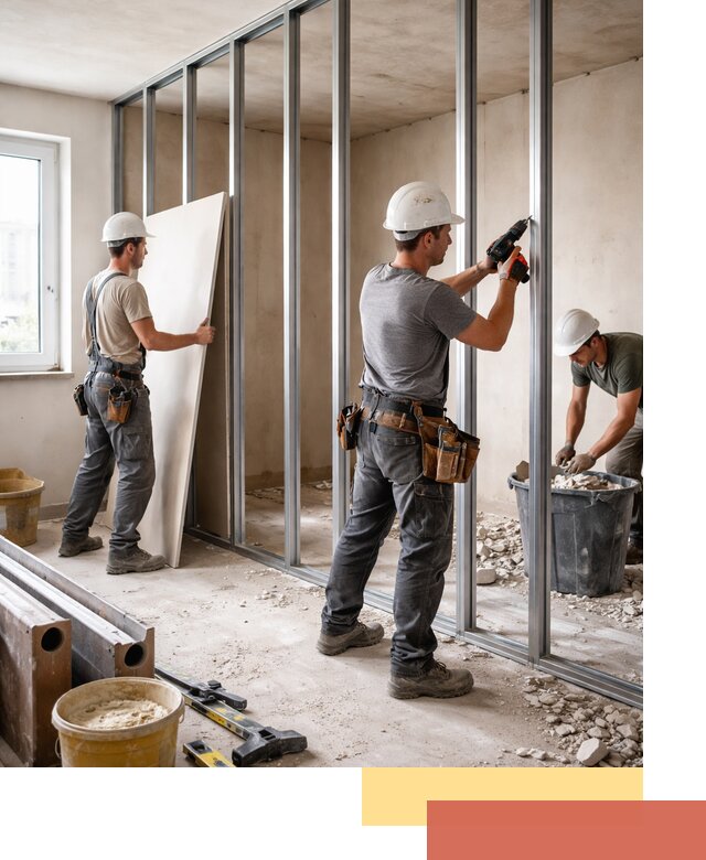 Перенос гипсокартонной перегородки в Воронеже профессионально и быстро