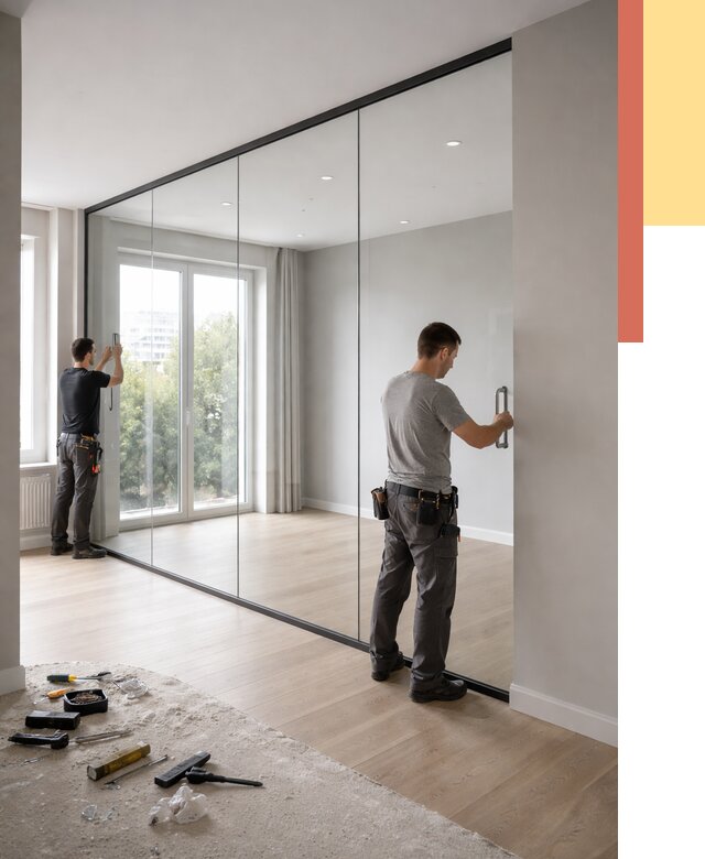 Изготовление стеклянных перегородок в Воронеже от 13265 руб. под ключ | ОТДЕЛОЧНИК-Врн