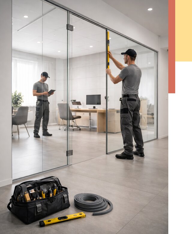 Цельностеклянные перегородки под ключ в Воронеже от 10204 руб. — монтаж и цены | ОТДЕЛОЧНИК-Врн