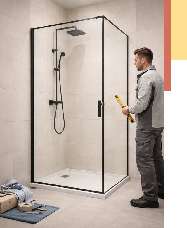 Стеклянные перегородки для душа в Воронеже от 13426 руб. | Монтаж под ключ — ОТДЕЛОЧНИК-Врн