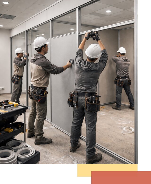 Мобильные офисные перегородки под ключ в Воронеже