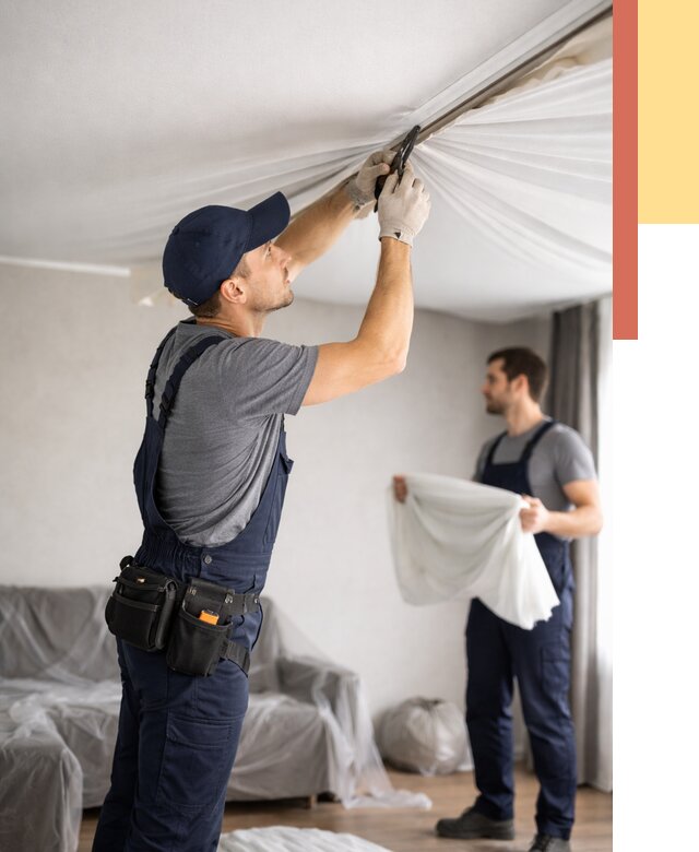 Демонтаж натяжного потолка в Воронеже от 4833 руб. — снятие и разбор под ключ | ОТДЕЛОЧНИК-Врн