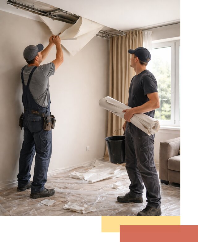 Демонтаж натяжного потолка в Воронеже быстро и аккуратно