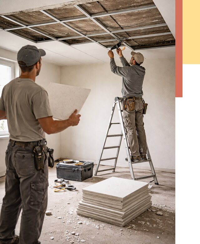 Замена плит подвесного потолка в Воронеже от 1880 руб. быстро и недорого | ОТДЕЛОЧНИК-Врн