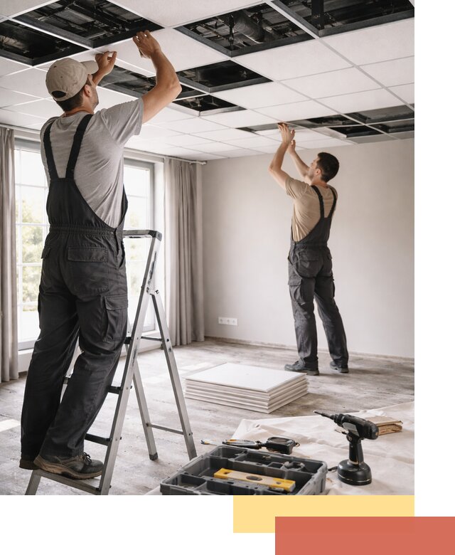 Замена плит подвесного потолка в Воронеже быстро и качественно