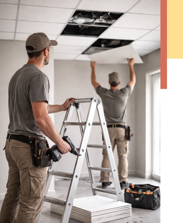 Обслуживание подвесного потолка в Воронеже от 3759 руб. — быстро и недорого | ОТДЕЛОЧНИК-Врн