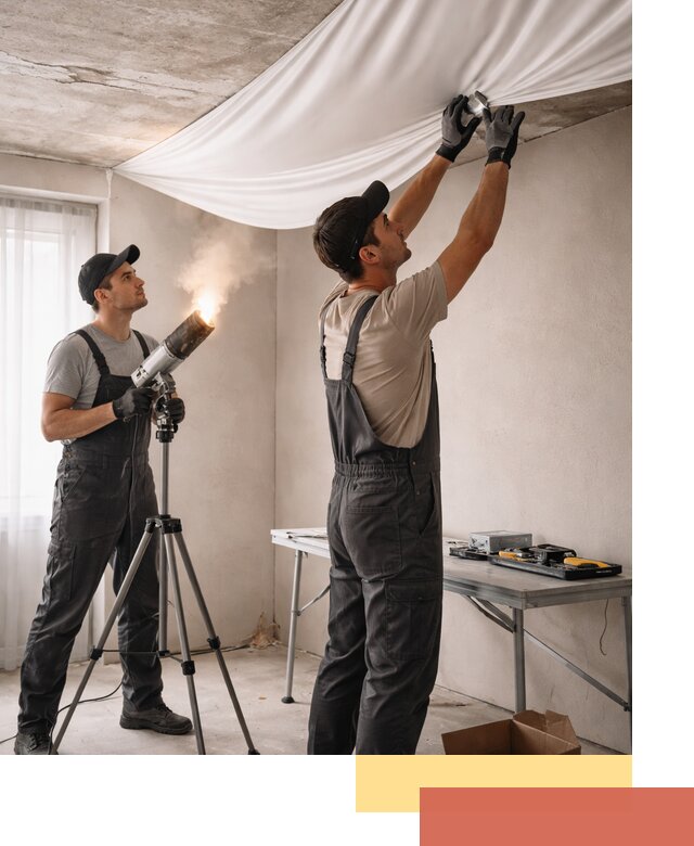 Установка натяжного потолка под ключ в Воронеже