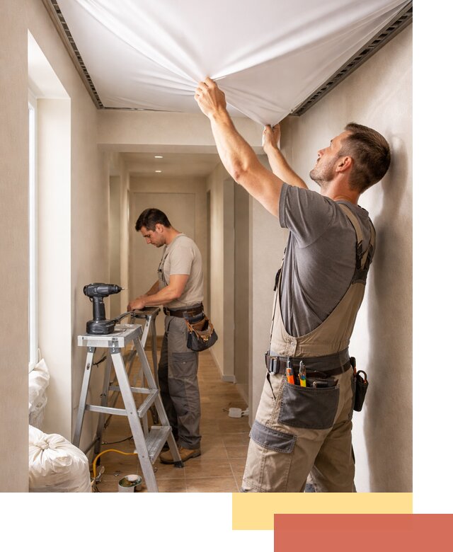 Монтаж натяжного потолка в прихожей в Воронеже