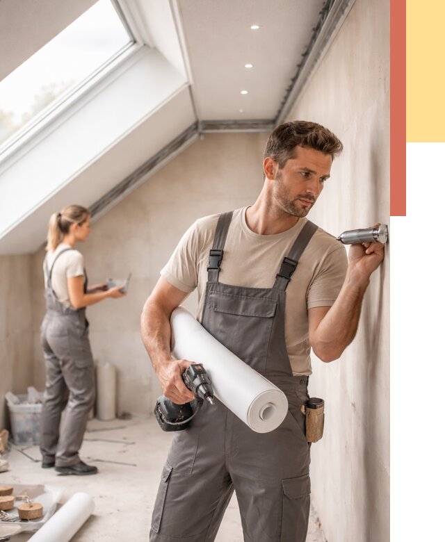 Монтаж натяжного потолка на мансарде в Воронеже от 3759 руб. | ОТДЕЛОЧНИК-Врн