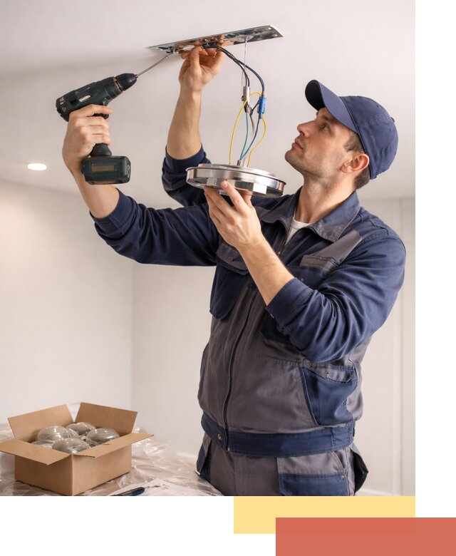 Установка люстры в натяжной потолок в Воронеже