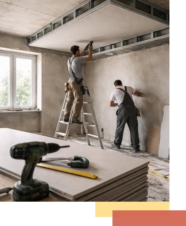 Двухуровневый потолок из гипсокартона в Воронеже